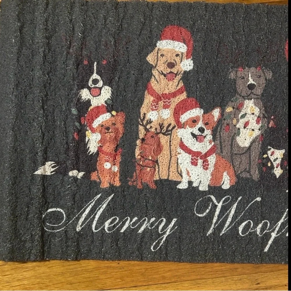 Merry Woofmas Dog Holiday Mat